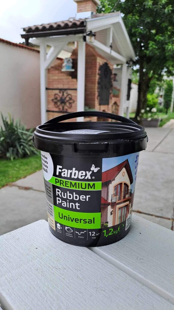 A Farbex Rubber Paint az egyik legtökéletesebb választás kerítés festésre is. 2#